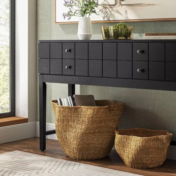 Threshold Small Woven Scallop Edge Basket Lt Brown Wicker‎ - Target Spring 2025 - Picture 2 of 7